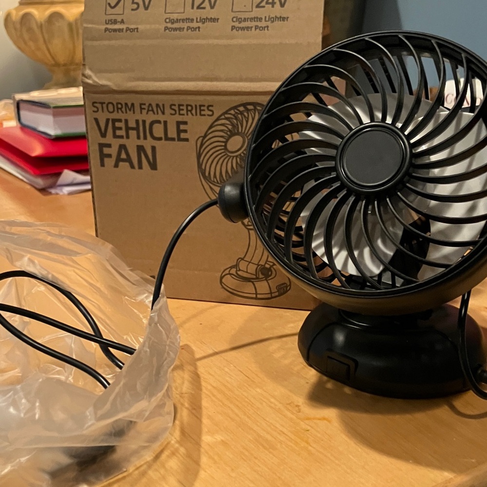 3 for $15 ITEM 

Storm Black Vehicle Fan NWT